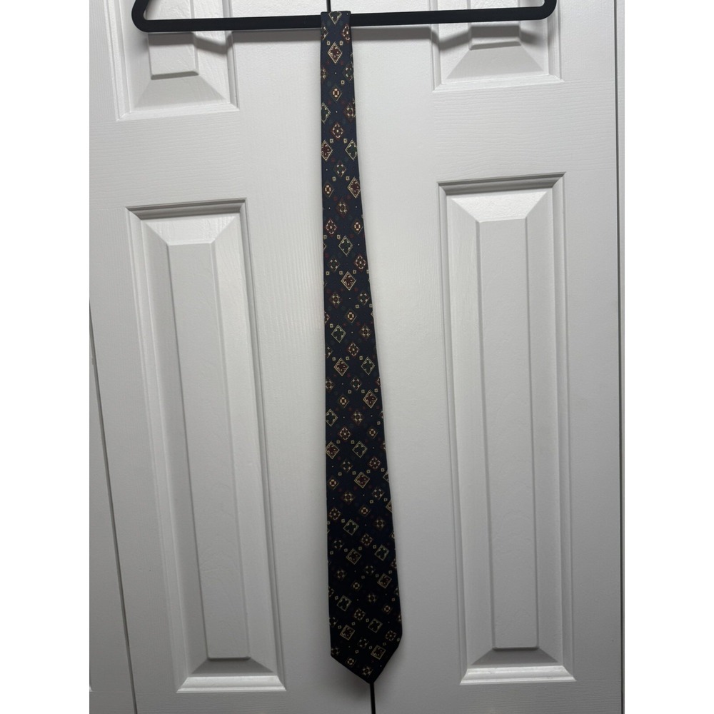 Polo Ralph Lauren Tie Silk‎ Pattern Blue Red Green Pre Owned - Picture 2 of 3